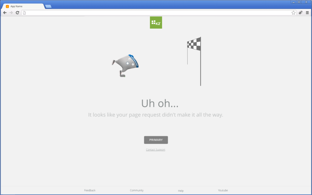 Delightful design wires of browser character running a race and falling - Error 404 page